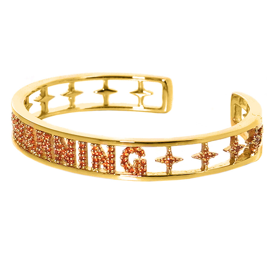 Apm Monaco Ladies Orange/gold Warning Open Cuff ModeSens