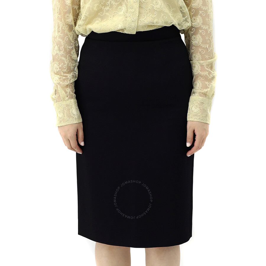 Shop Burberry Ladies Black Pencil Skirt