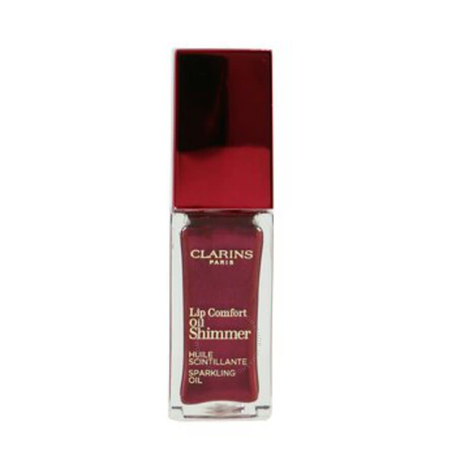 Clarins Lip Comfort Oil Shimmer 0.2 oz # 08 Burgundy Wine Makeup 3380810447880 In Red