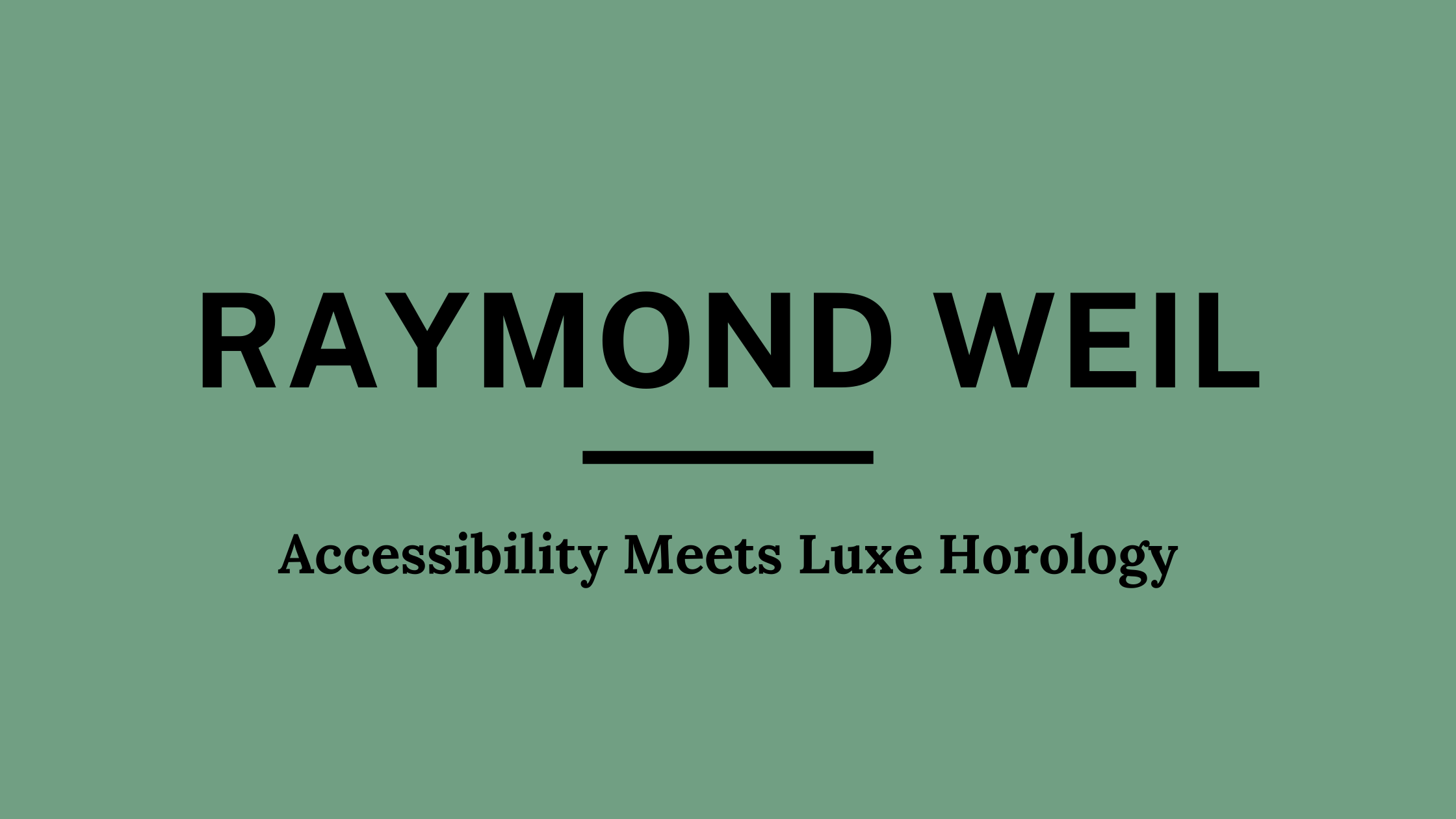 Raymond Weil: Where Accessibility Meets Luxe Horology