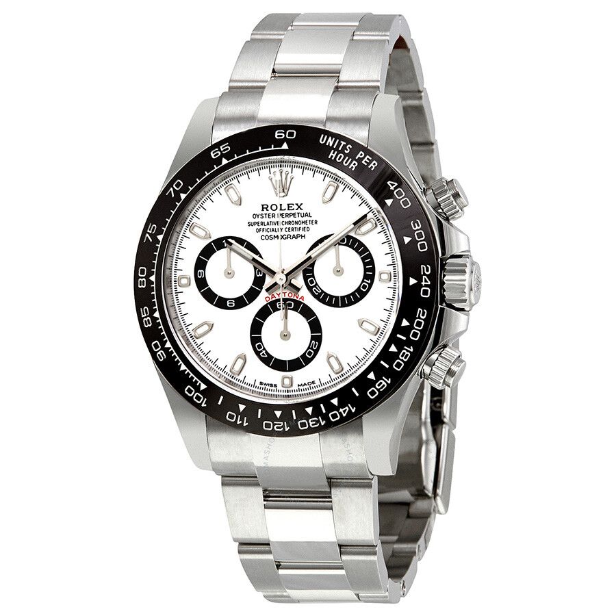 Rolex Daytona White Dial Stainless Steel Oyster Men's Watch 116500WSO 116500LN - Watches, Cosmograph Daytona - Jomashop