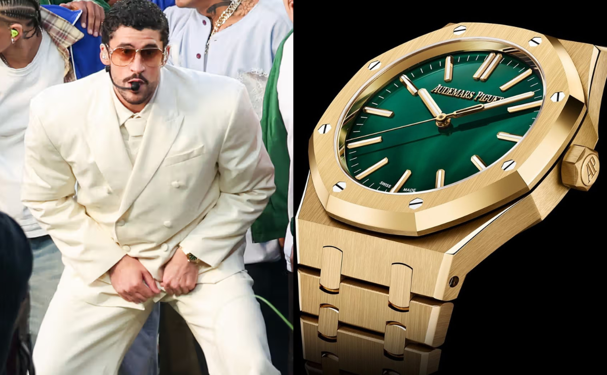 Bad Bunny's $75K Audemars Piguet Royal Oak Malachite Dial Debuts