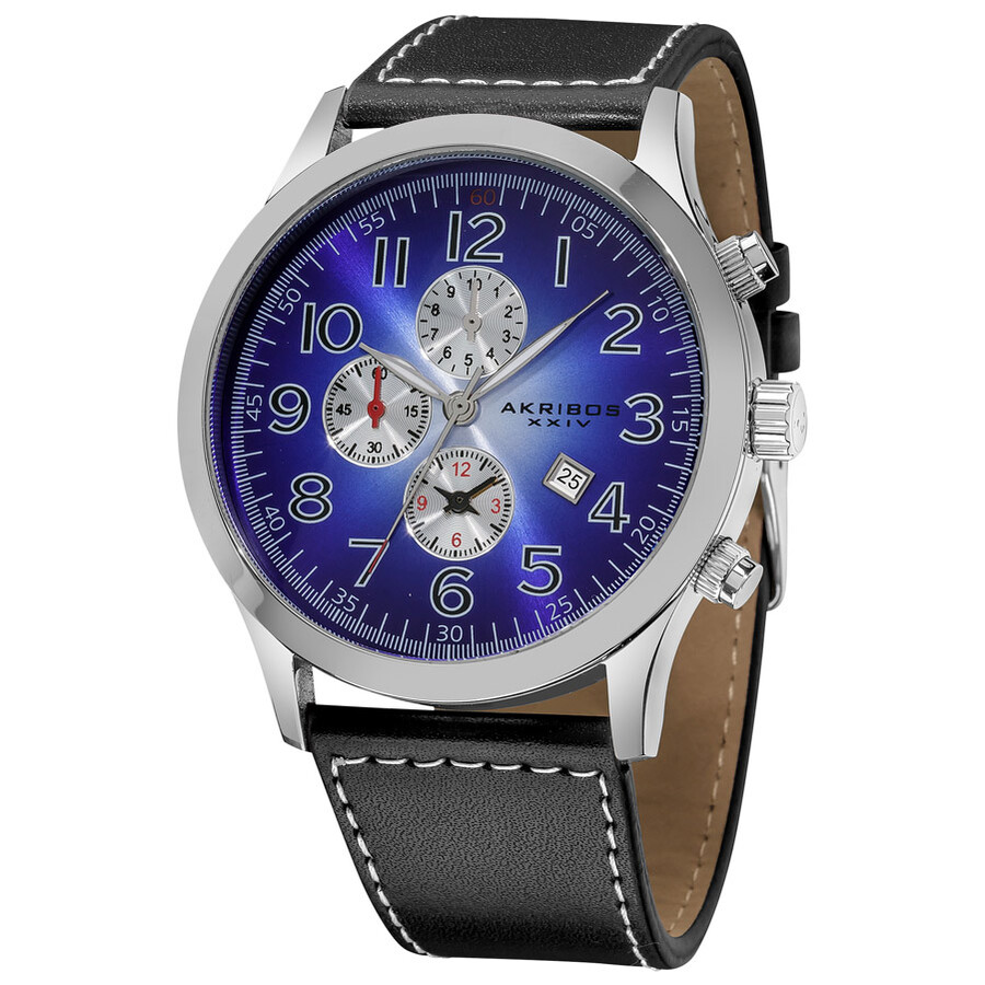 Akribos XXIV Essential Chronograph Quartz BlueWhite Gradient Dial Men