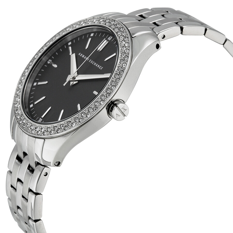 Armani Exchange Black Dial Stainless Steel Ladies Watch AX5509 Armani
