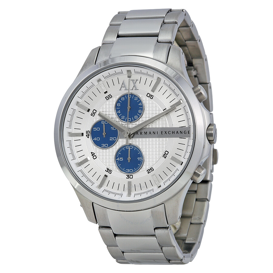 Armani Exchange Chronograph Silver Textured Dial Men's Watch AX2136 ...