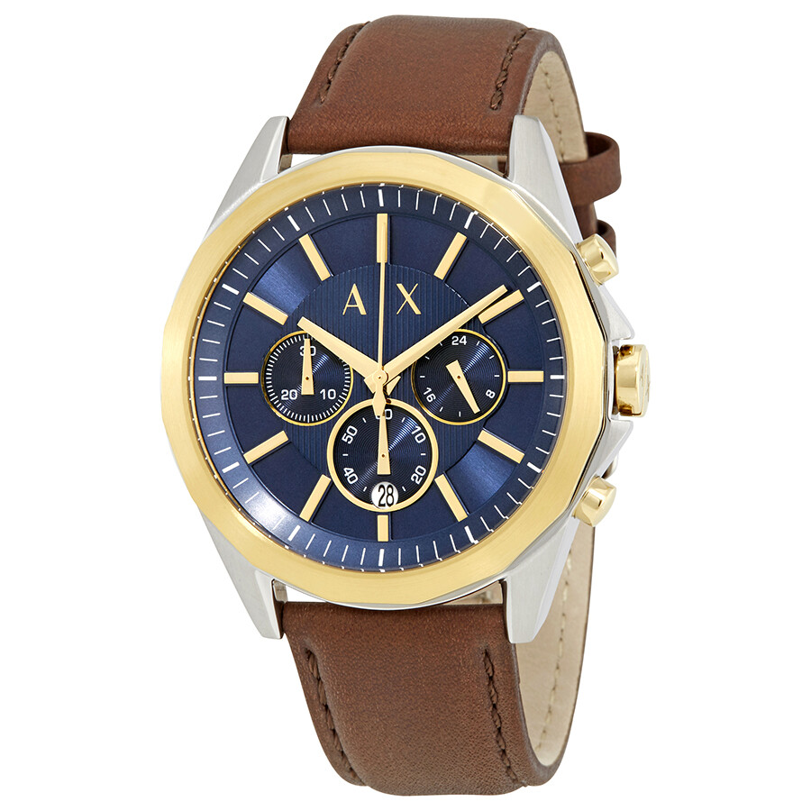 Armani Exchange Drexler Chronograph Blue Dial Men's Watch AX2612 ...