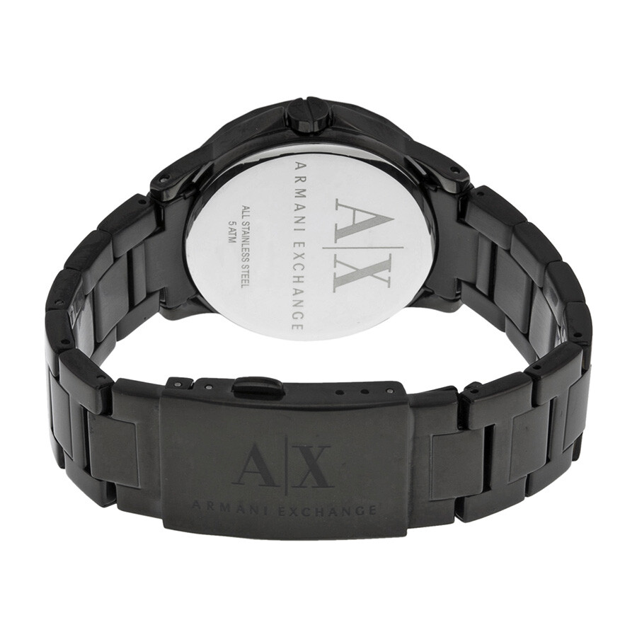 Armani Exchange Julietta Black and Rose Dial Black Ionplated Ladies