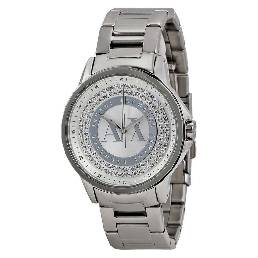 Armani Exchange Julietta Silver Dial Stainless Steel Ladies Watch American Exchange Stainless Steel Watch