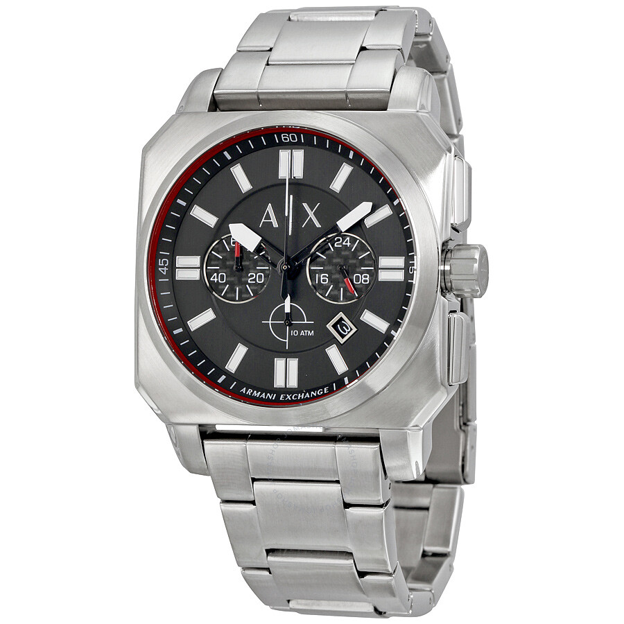 Armani Exchange Takedown Black Dial Men's Chronograph Stainless Steel