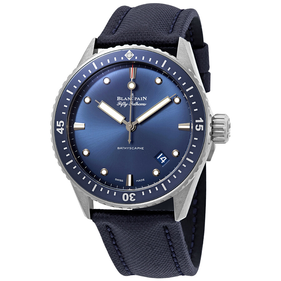 Blancpain Fifty Fathoms Bathyscaphe Automatic Blue Dial Men's Watch 50000240O52A Fifty