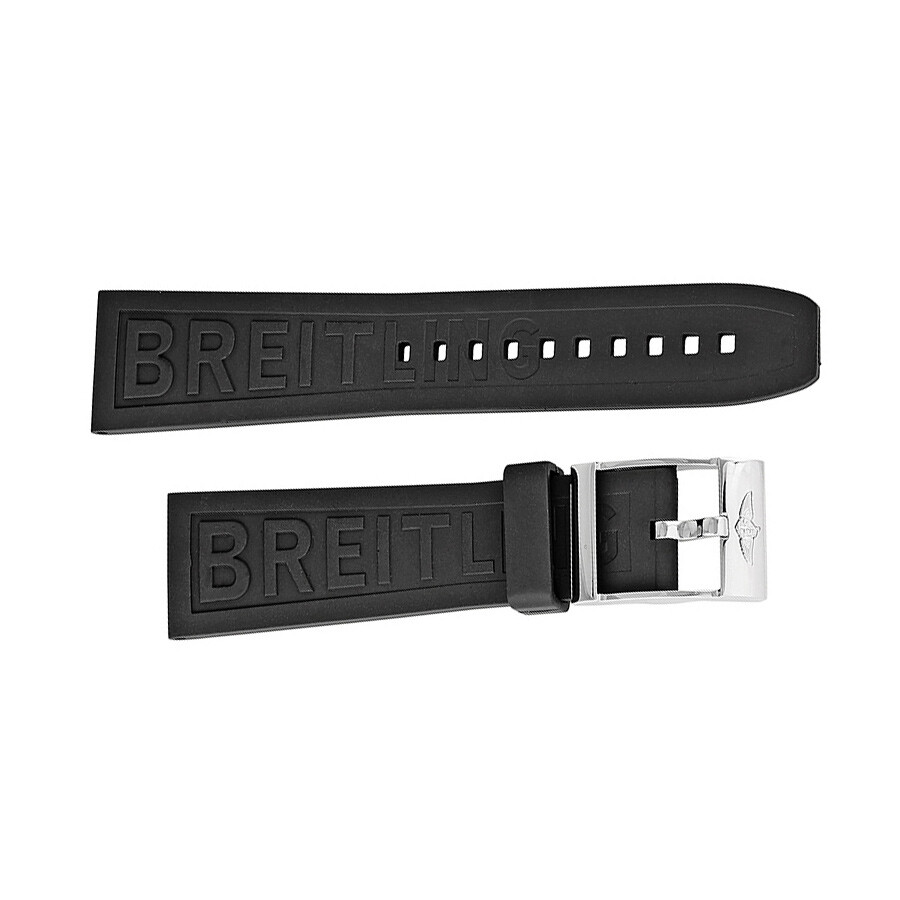 Breitling Black Rubber Strap with a Stainless Steel Tang Buckle 2420mm