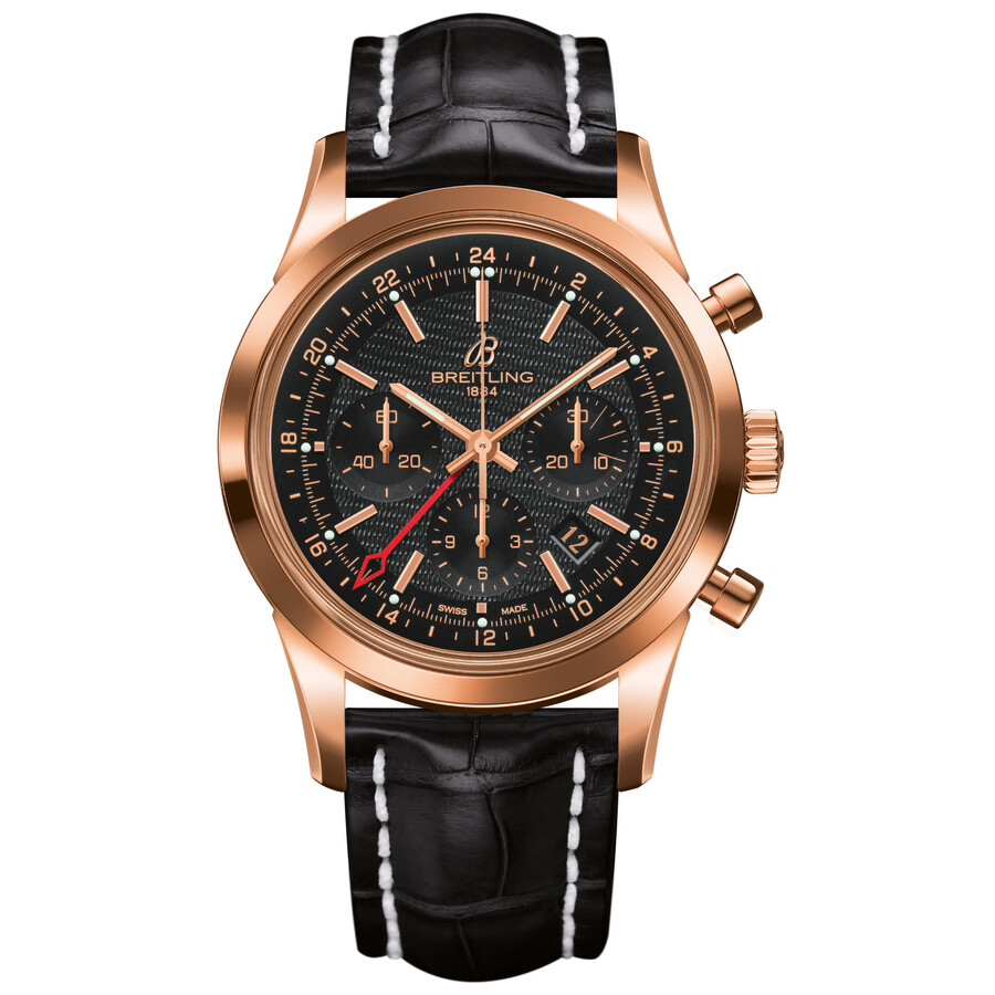 transocean chronograph gmt black dial bwatch