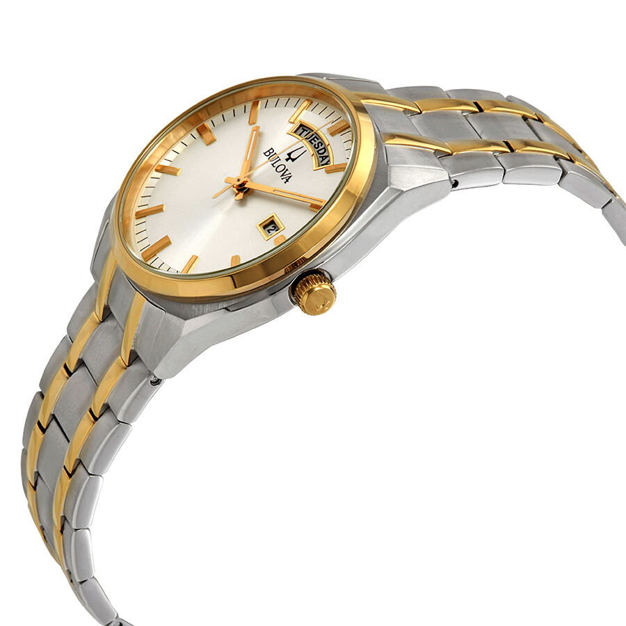 Bulova Classic Silver Dial Twotone Men's Watch 98C127 Classic