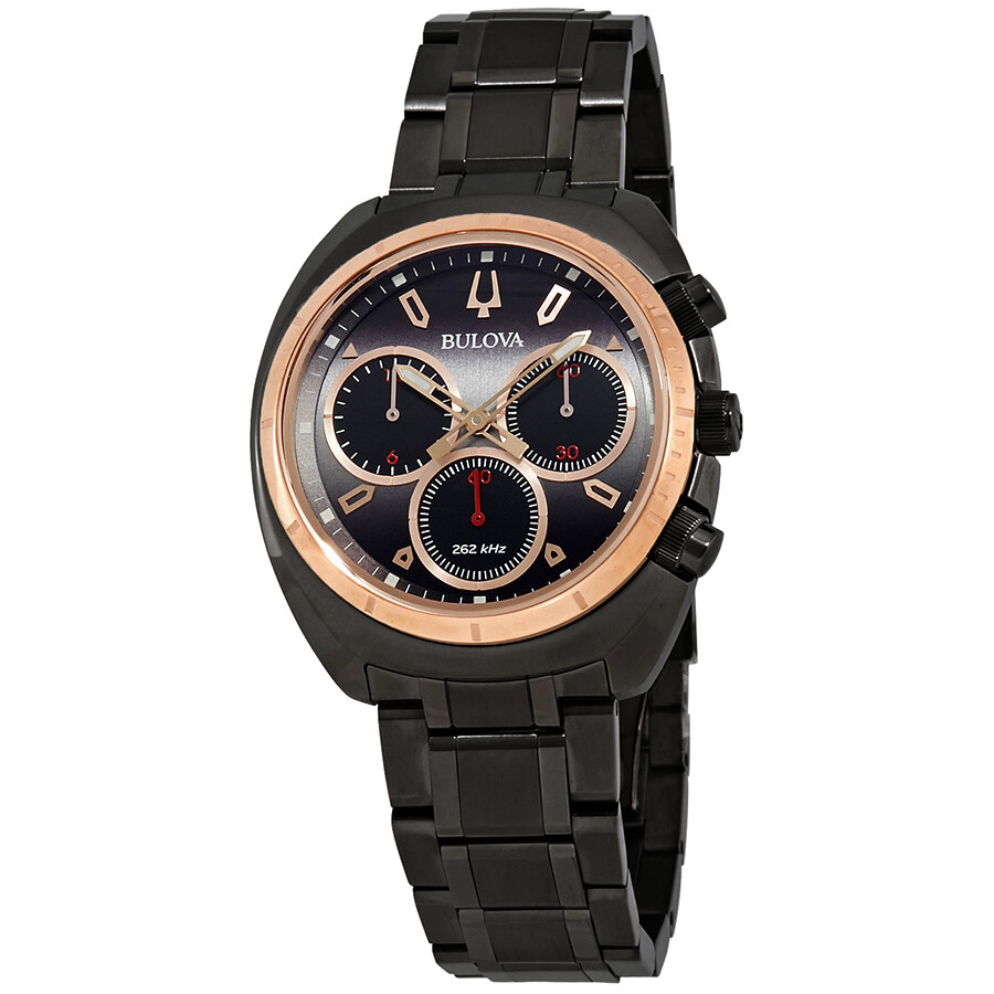 Bulova Curv Chronograph Dark Grey Dial Men's Watch 98A158 Curv Bulova Watches