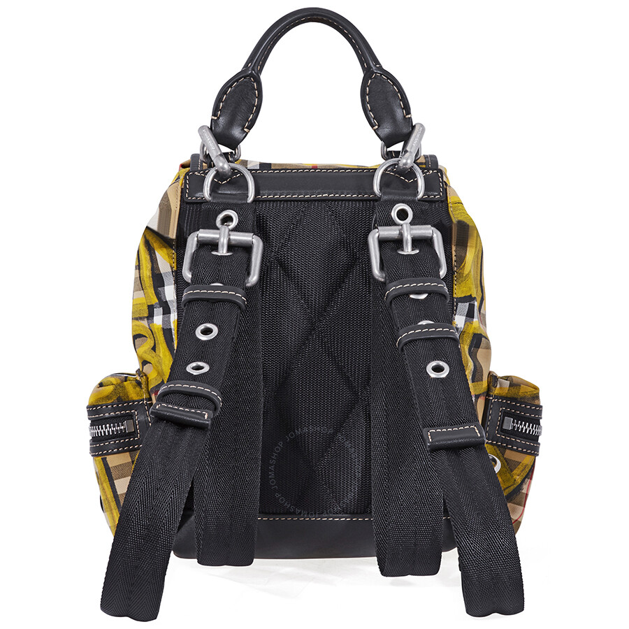 Burberry Small Graffiti Print Crossbody Rucksack Black Burberry