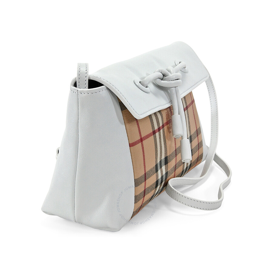 Burberry Small Haymarket Check Leather Clutch Bag - White - Burberry Handbags & Accessories ...