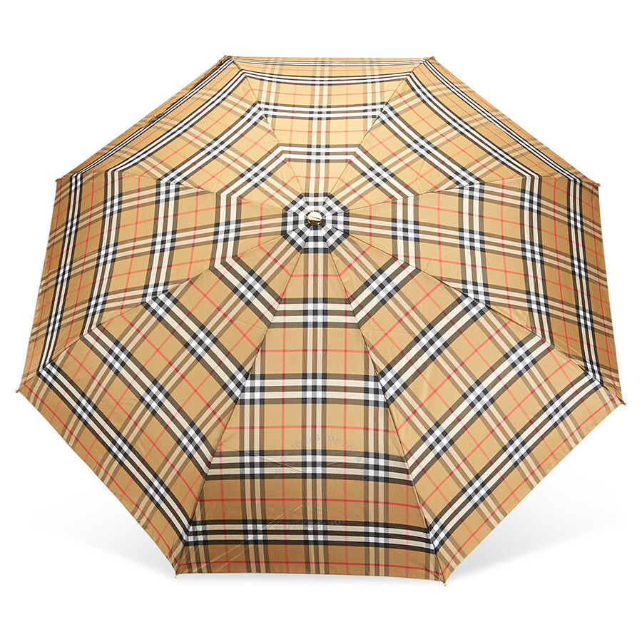 Burberry Vintage Check Folding Umbrella Antique Yellow/Black