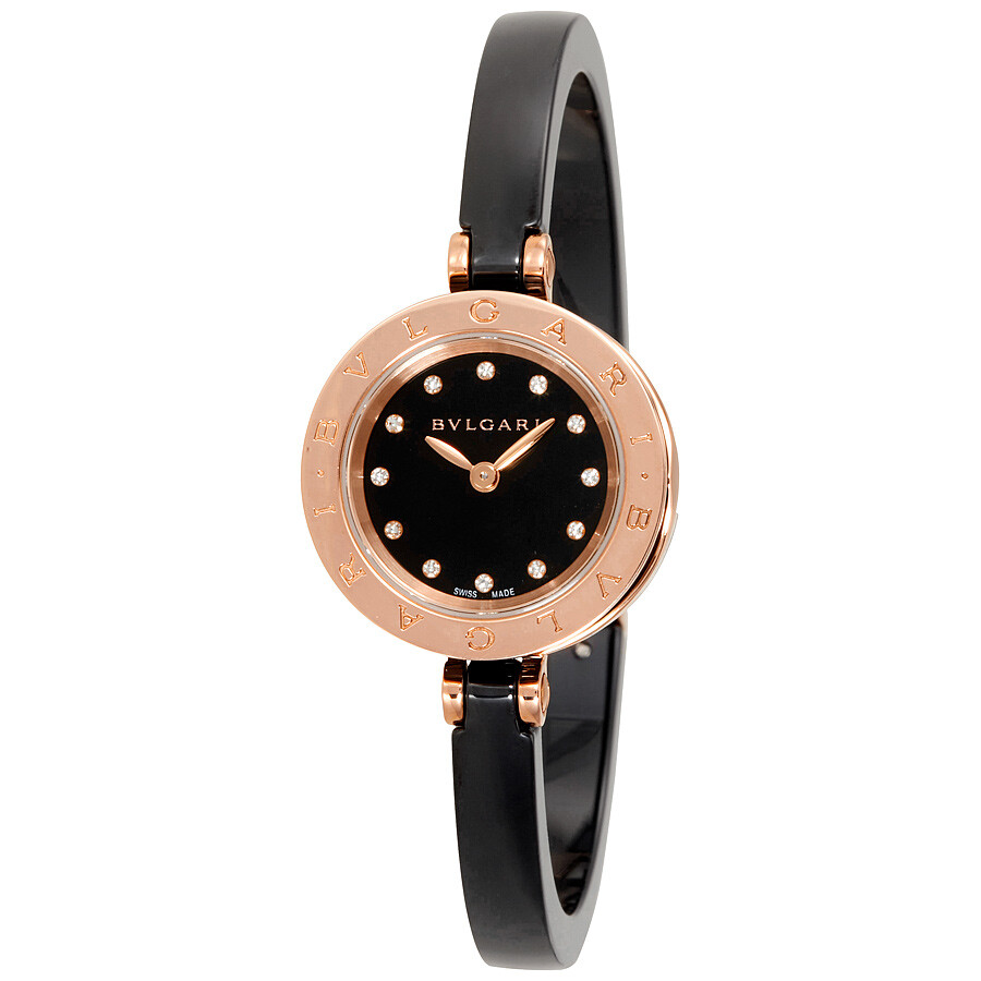 Black bangle bracelet watches for women without
