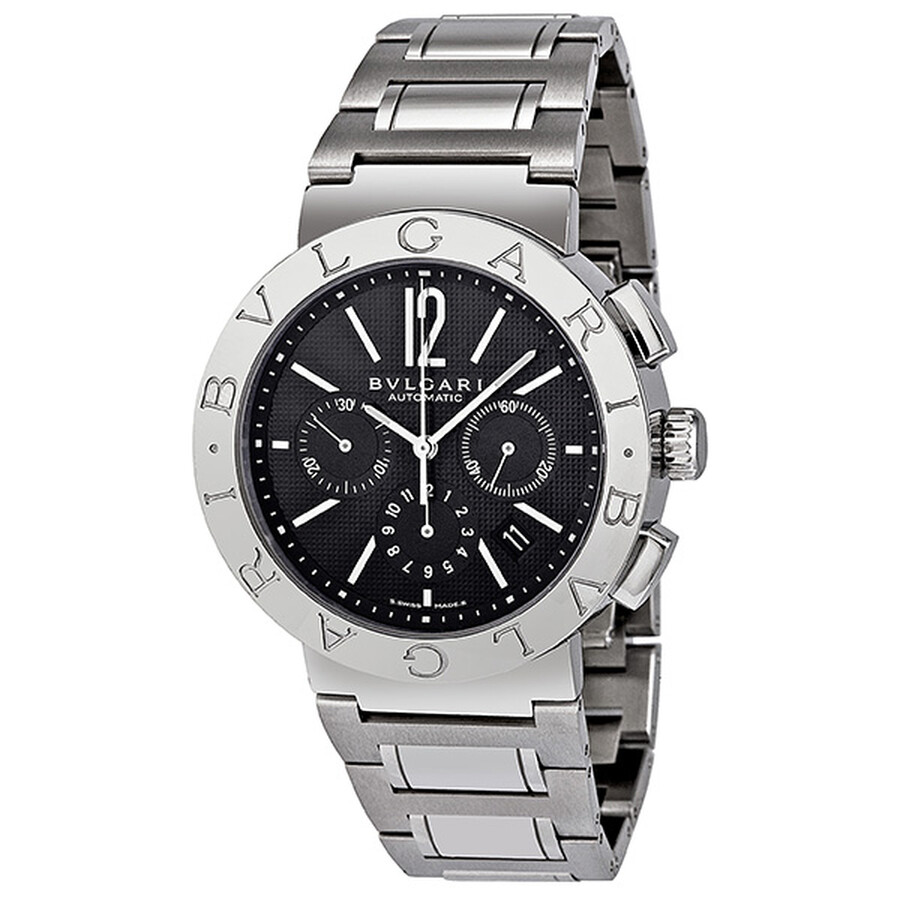 BvlgariBvlgari Chronograph Automatic Black Dial Stainless Steel Men's
