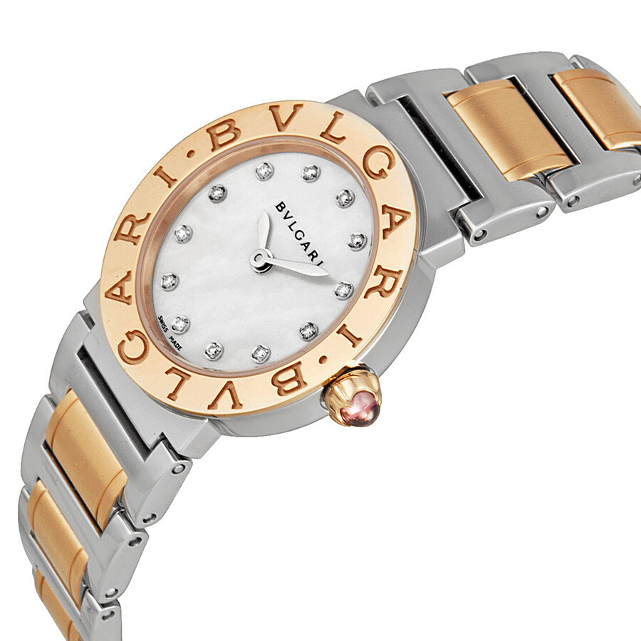 Bvlgari Bvlgari Mother of Pearl Dial 18kt Rose Gold Stainless Steel