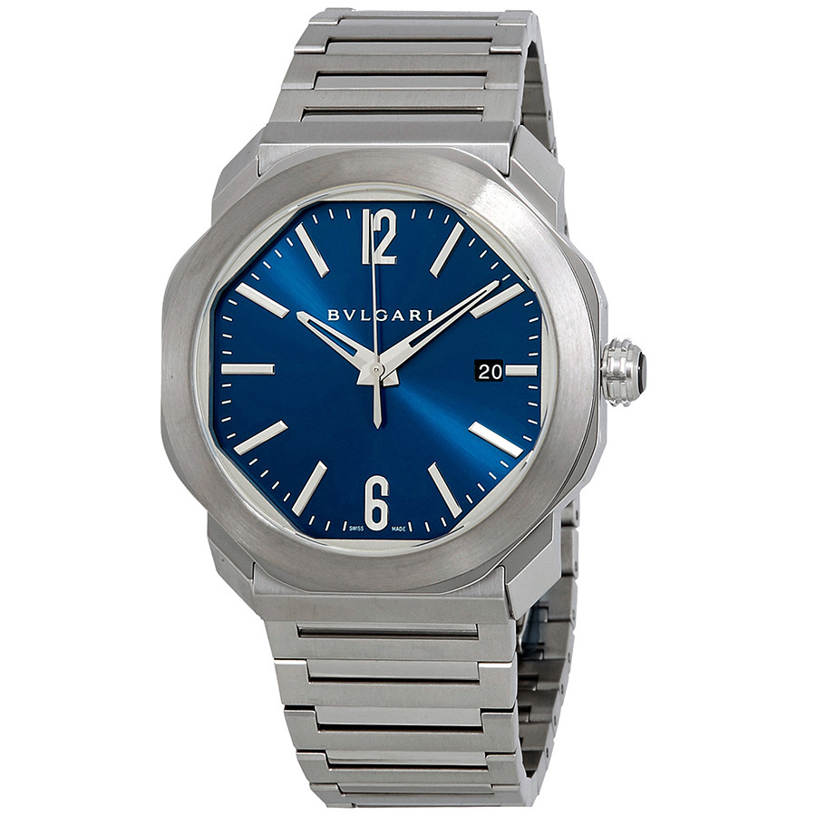 Octa Roma Watch Bvlgari Octo Roma Automatic Blue Dial Men's Watch 102856 - Octo ...