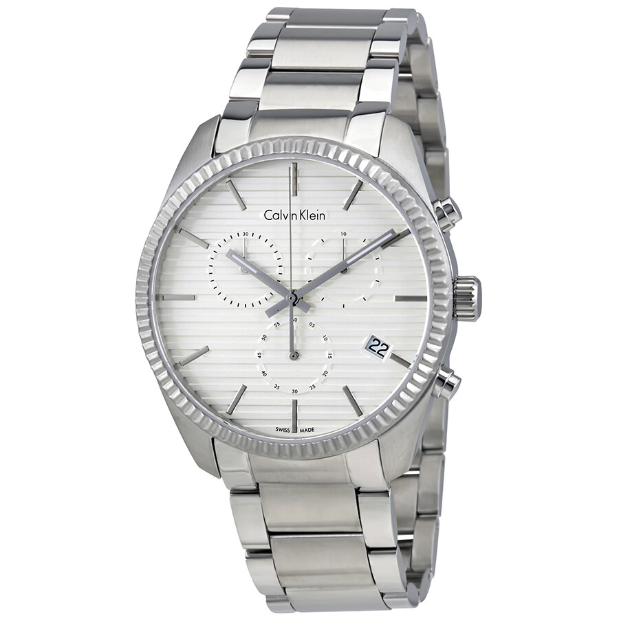 Calvin Klein Alliance Chronograph Silver Dial Men's Watch K5R37146 ...