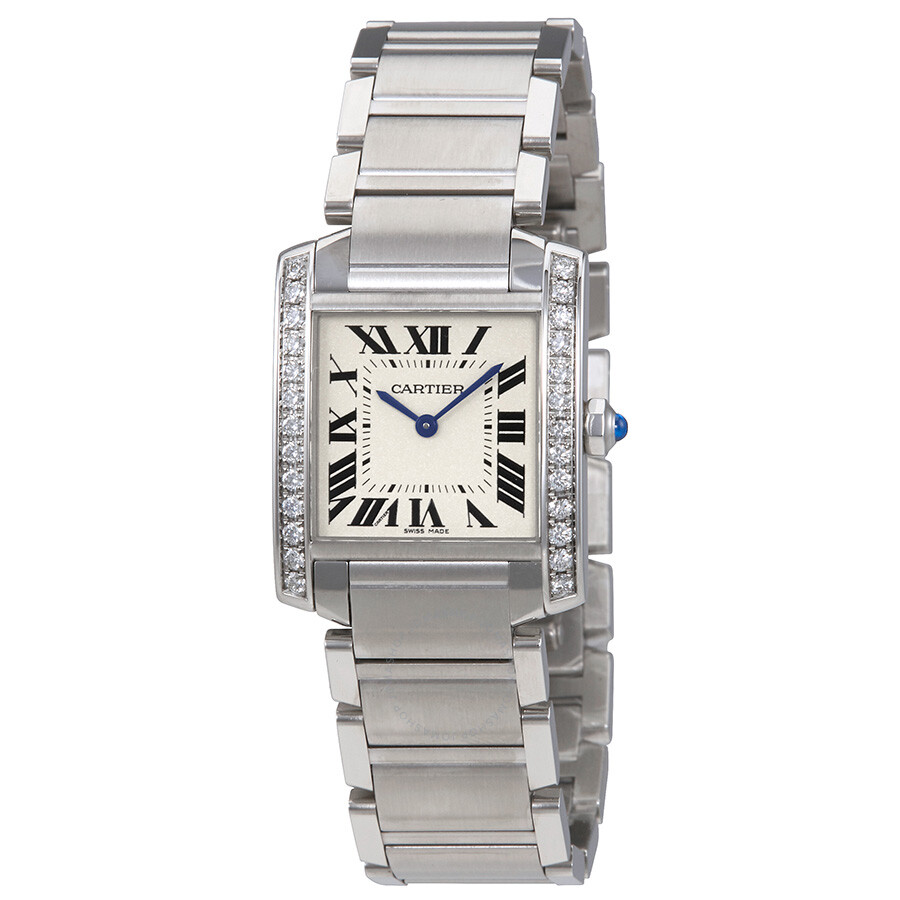 Cartier Tank Francaise Silver Dial Ladies Watch W4TA0009 - Tank ...