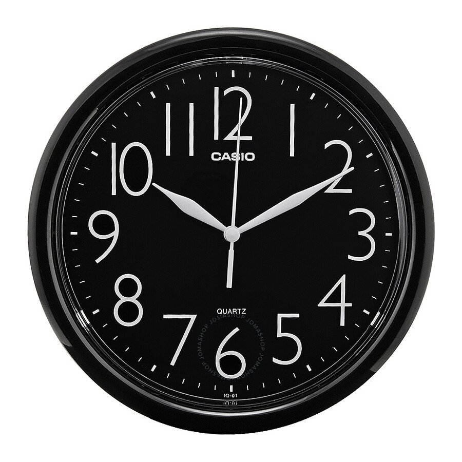 Casio Black Dial Round Wall Clock IQ011R Clock Casio Watches