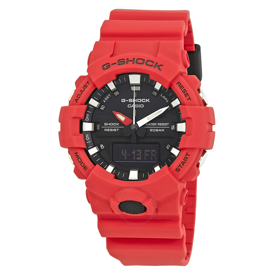 Casio G-Shock Black Dial Men's Red Resin Watch GA-800-4ACR - G-Shock ...