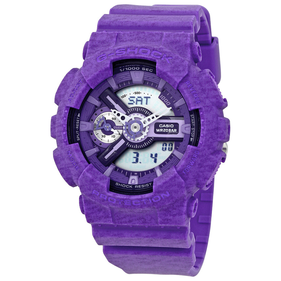 Casio G-Shock Purple Resin Ladies Watch GMAS110HT-6ACR - G-Shock ...