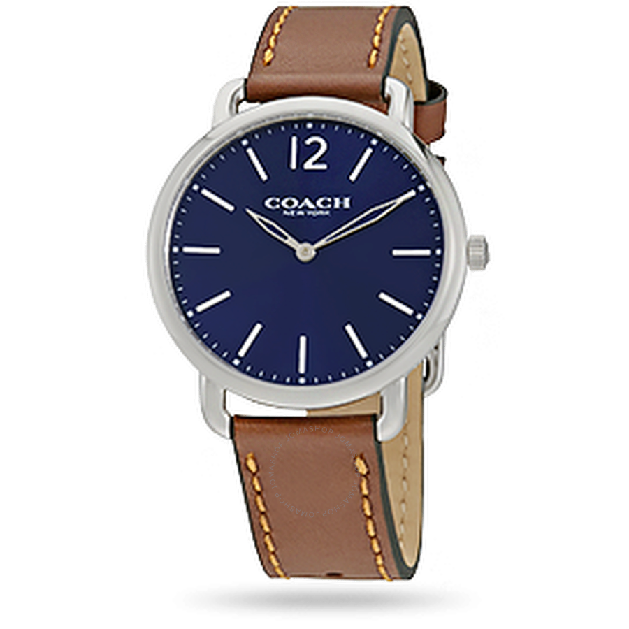 Coach Delancey Slim Blue Dial Brown Leather Men's Watch 14602345