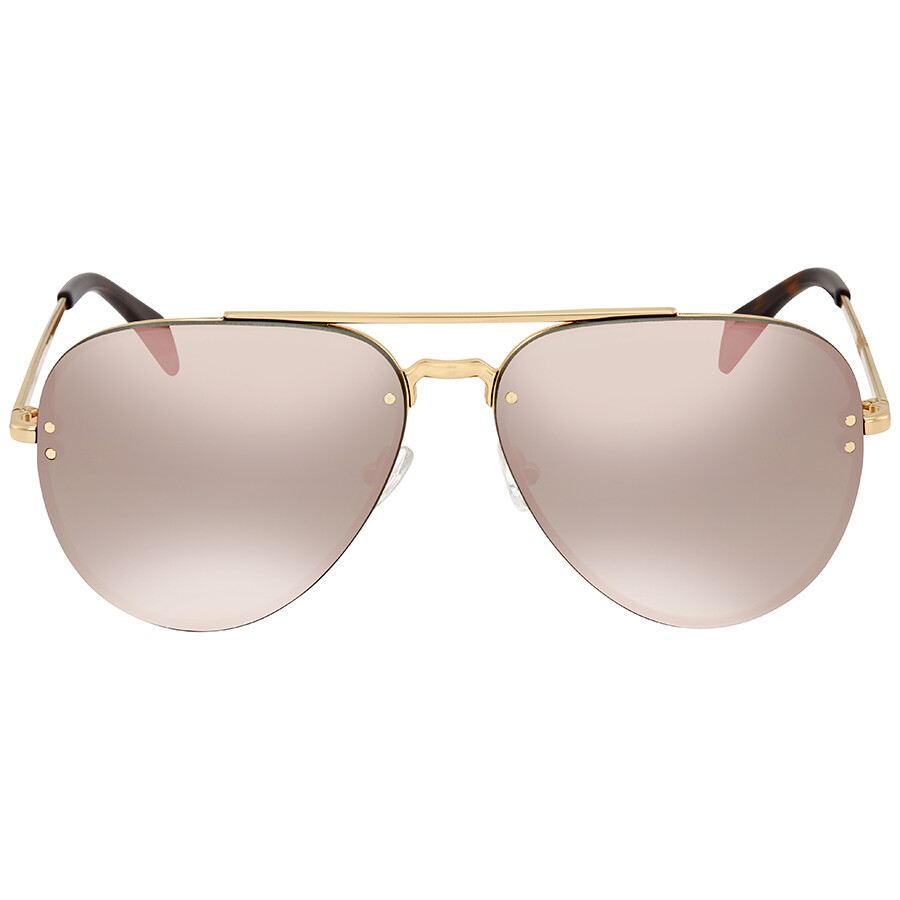 Celine Grey, Rose Gold Mirror Aviator Sunglasses CL41392S J5G0J 58