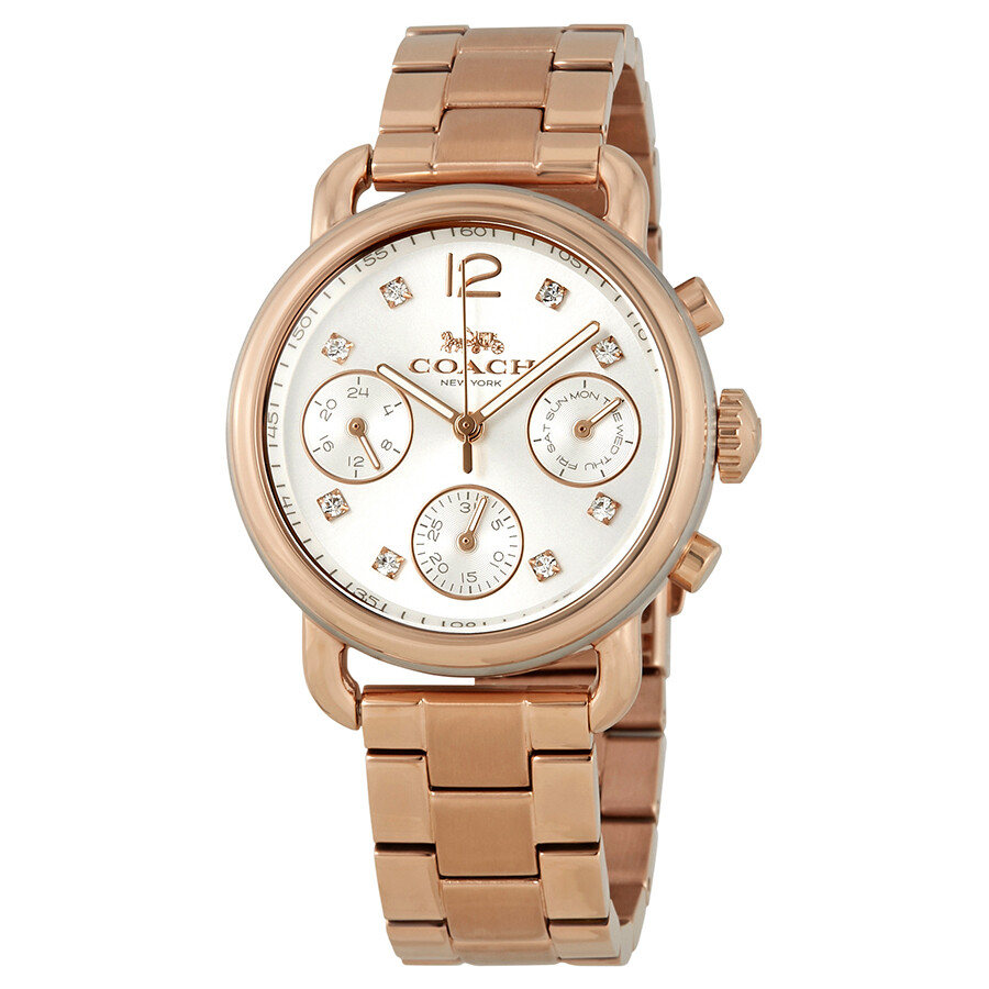Coach Delancey Diamond Silver Dial Ladies Watch 14502944 Coach