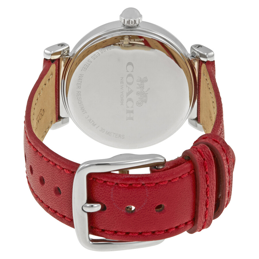 Coach Madison White Dial Red Leather Ladies Watch 14502861 Coach