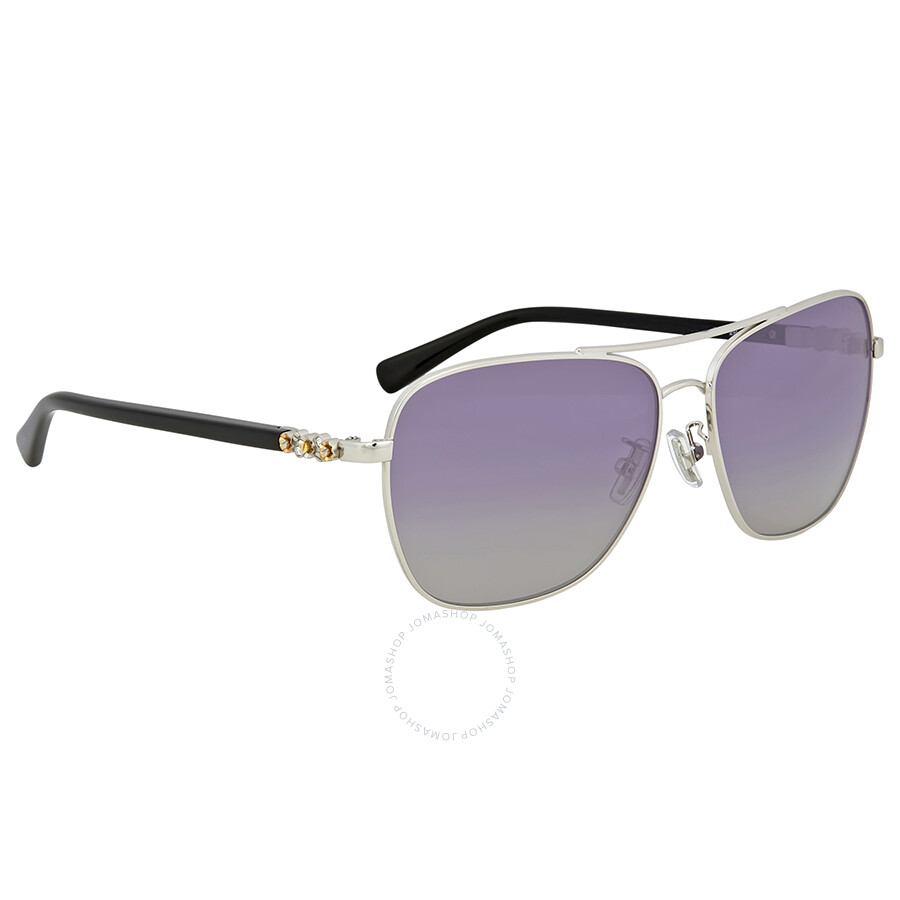 Coach Polarized Purple Grey Gradient Sunglasses Coach Sunglasses
