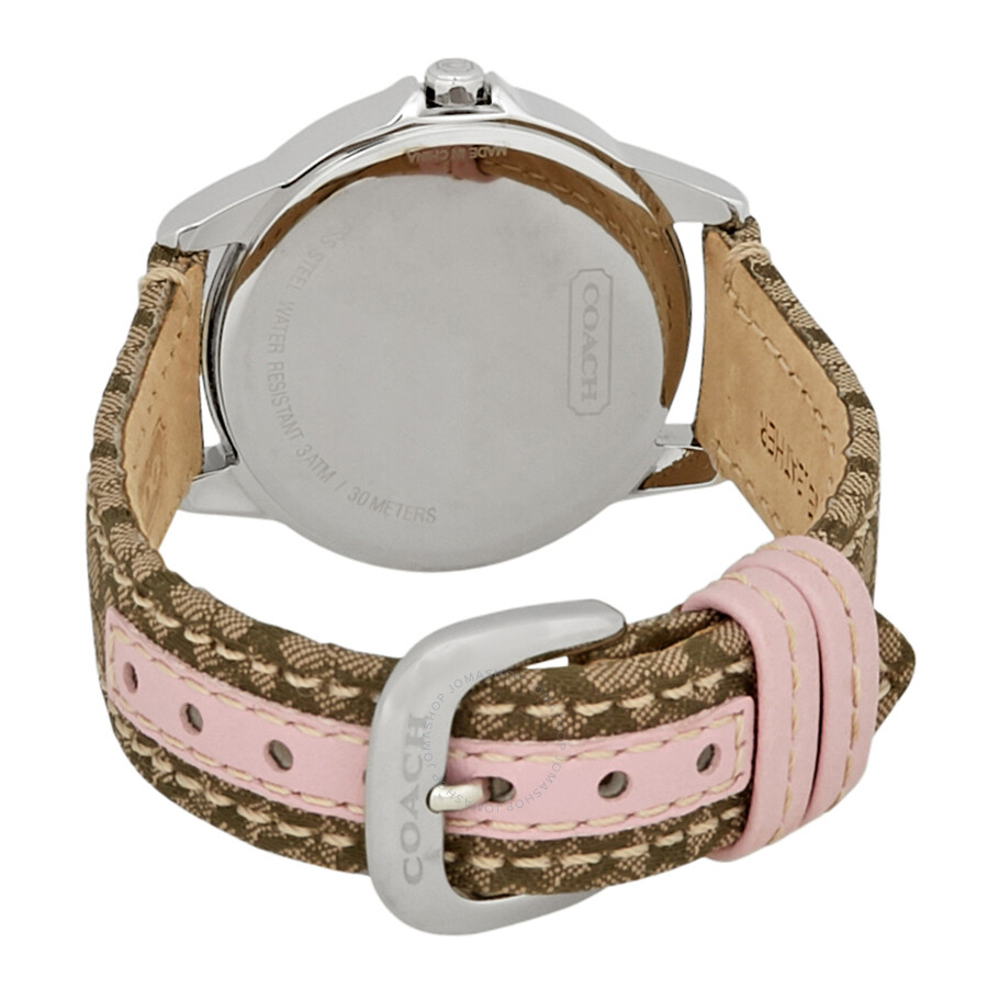 Coach Signature Pink Dial Ladies Watch 14501621 Coach Watches
