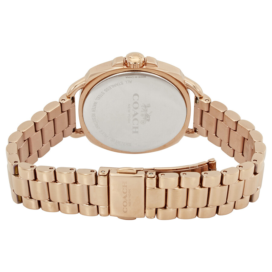 Coach Tatum Silver Dial Ladies Rose Gold Crystals Watch 14502644