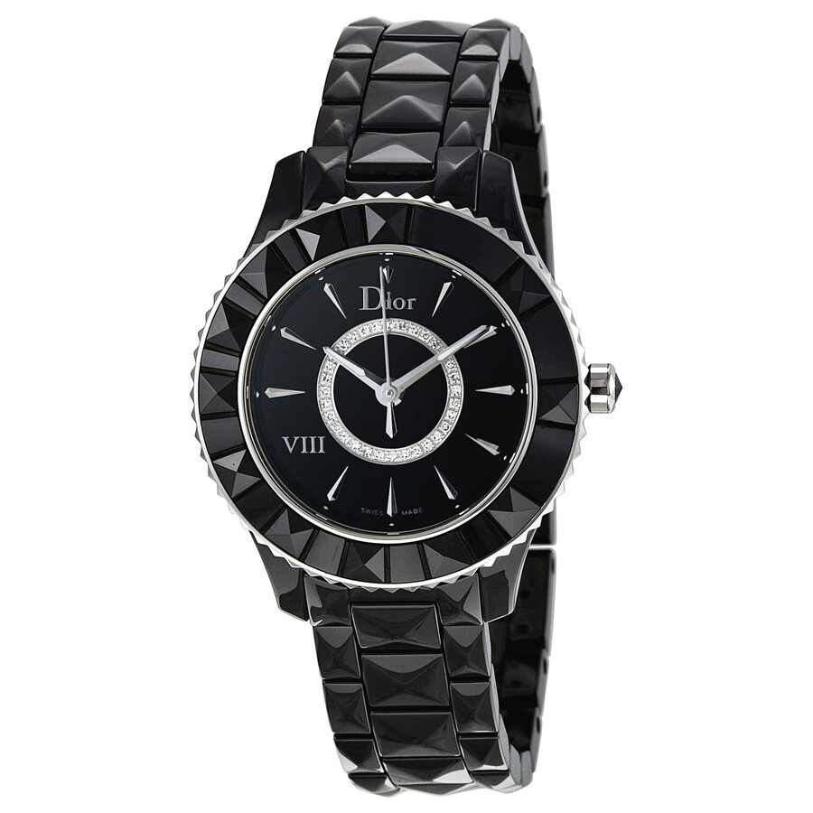 Dior VIII Diamond Black Ceramic Ladies Watch 1231E0C002 Dior