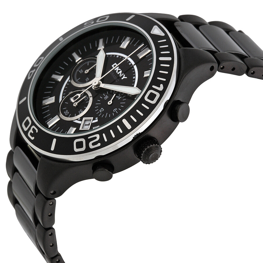 DKNY Black Chronograph Dial Ceramic Men's Watch NY1490 DKNY Watches