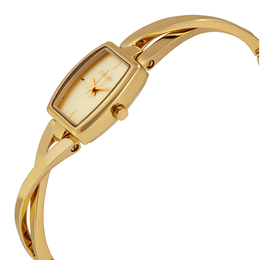 DKNY Cross Walk Bangle Goldtone Ladies Watch NY2313 DKNY Watches