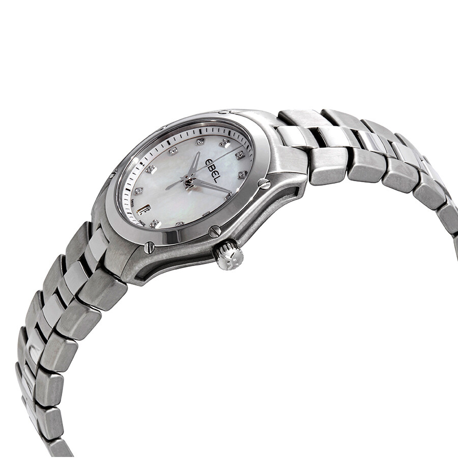 Ebel Classic Sport Mother of Pearl Dial Diamond Ladies Watch 1215982