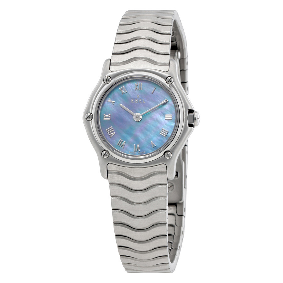 Ebel Sport Classic Grey Mother of Pearl Steel Ladies Watch 91571119325