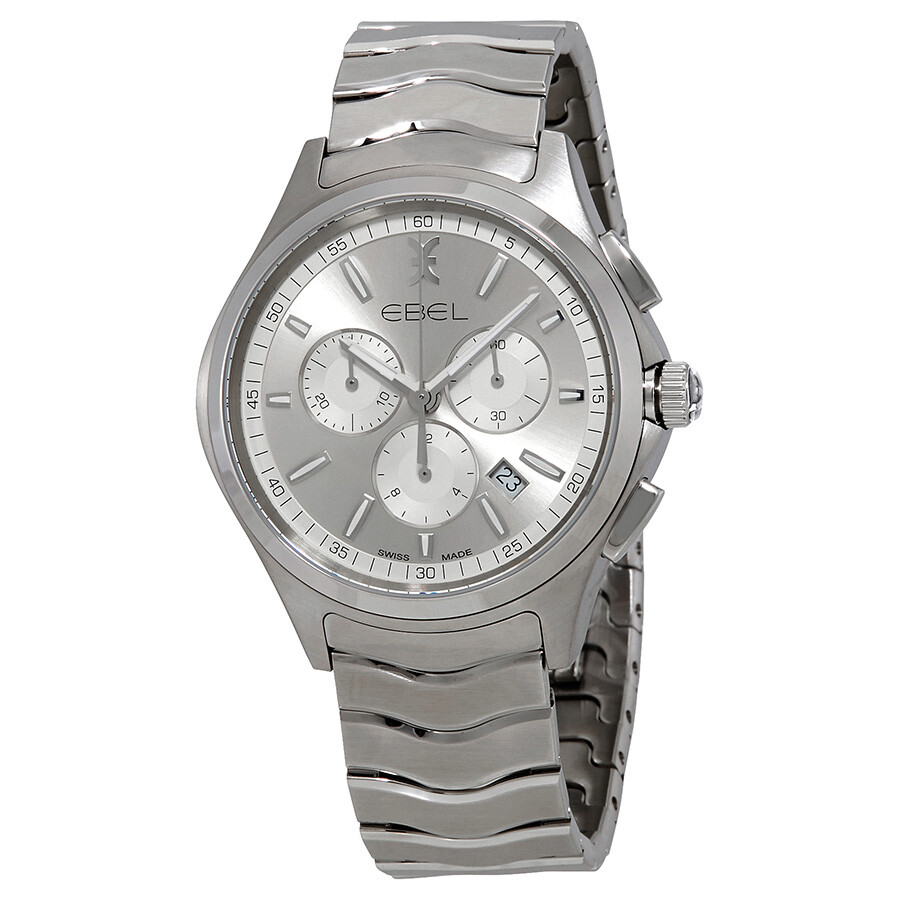 Ebel Wave Chronograph Silver Dial Men's Watch 1216340 Wave Ebel