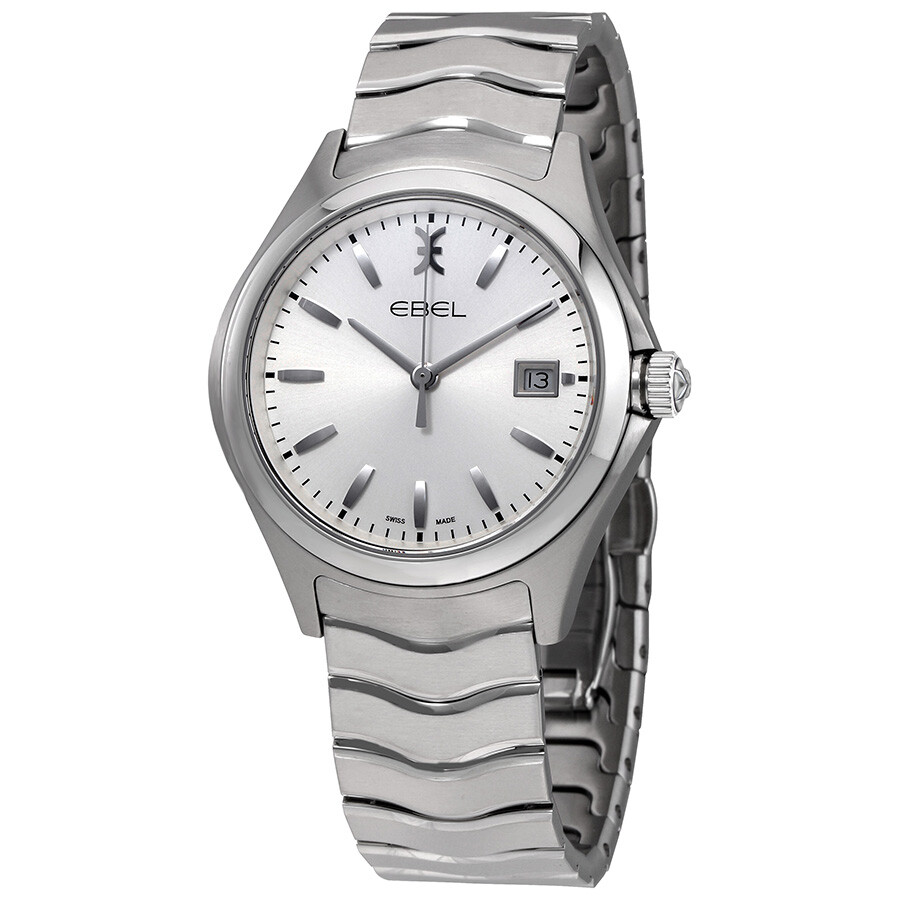 Ebel Wave Silver Dial Men's Stainless Steel Watch 1216200 Wave Ebel