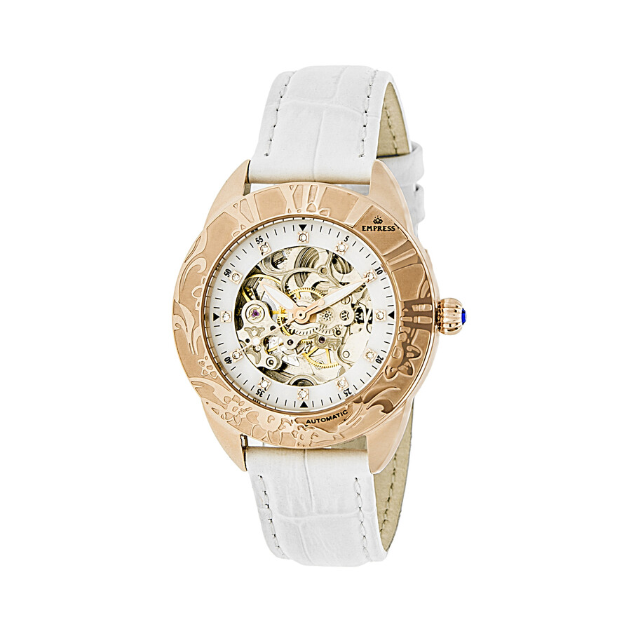 Empress Godiva Automatic White Dial Ladies Watch EMPEM1106 Empress
