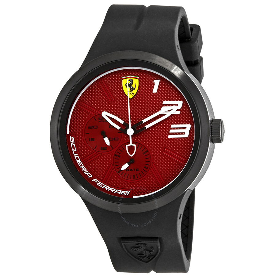 Ferrari FXX Red Dial Black Silicone Men's Watch 830473 - Ferrari ...
