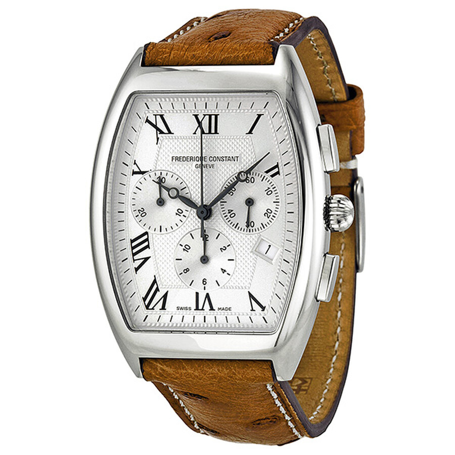 Frederique Constant Art Deco Chronograph Silver Dial Men's Watch