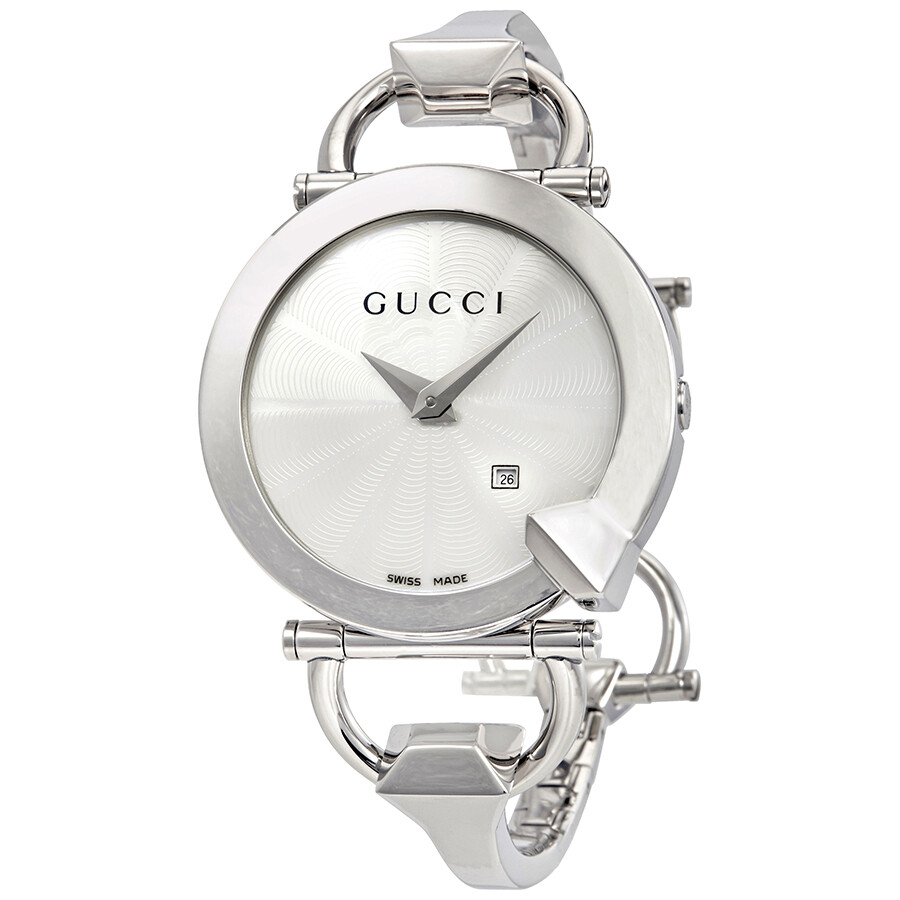 Gucci Chiodo Silver Dial Ladies Watch YA122501 Gucci Watches