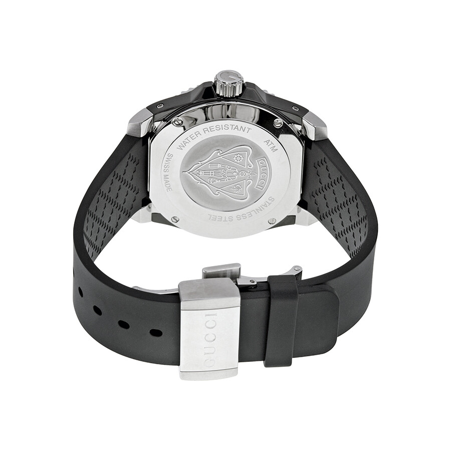 Gucci Dive Black Dial Black Rubber Men's Watch YA136303 - Dive - Gucci - Watches - Jomashop