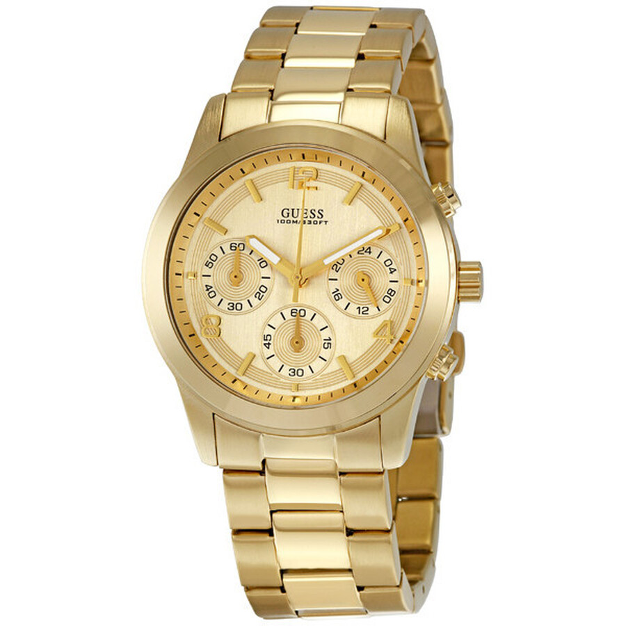 Guess Chronograph Goldtone Ladies Watch U13578L1 Watches